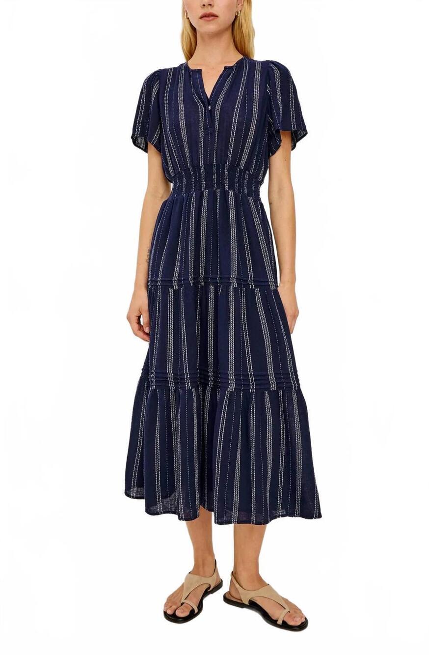 NEW RAILS cannes midi dress in marina stripe